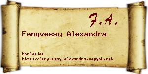 Fenyvessy Alexandra névjegykártya
