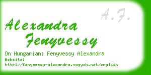 alexandra fenyvessy business card